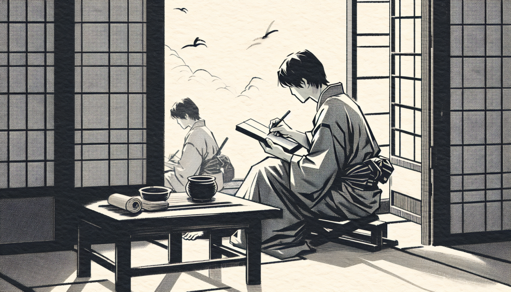 A comforting image of a person journaling