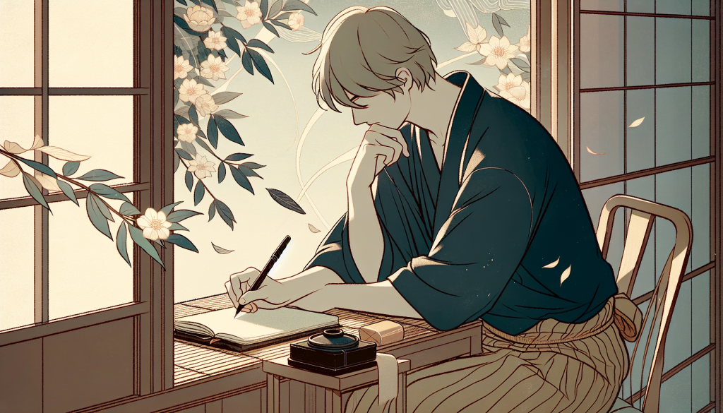A comforting image of a person journaling