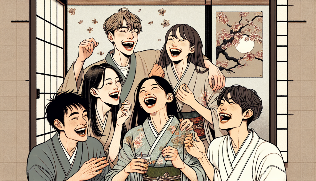 A group of friends laughing together
