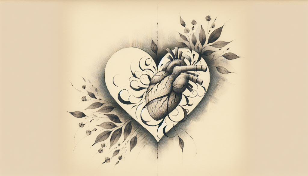 A heart drawn on a piece of paper