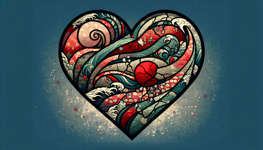 A heart-shaped object symbolizing unrequited love