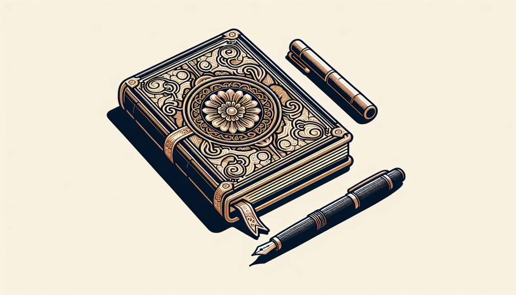 A journal with a pen