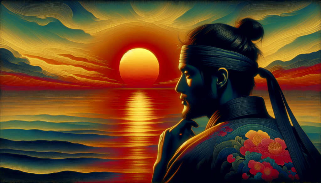 A person looking at a sunset