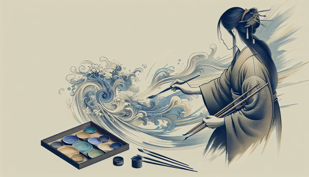 A person painting