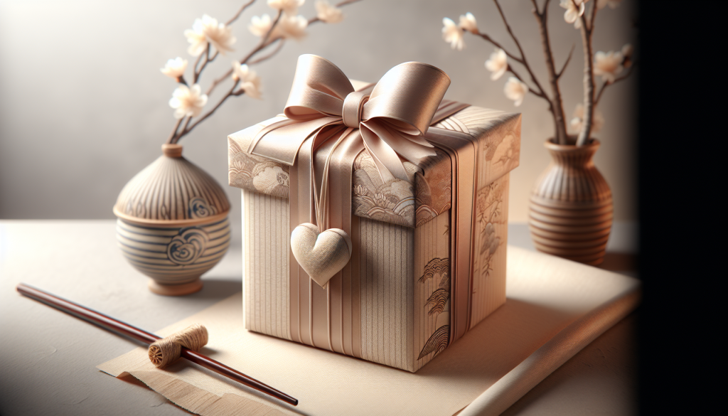 A surprise gift with a heart-shaped bow