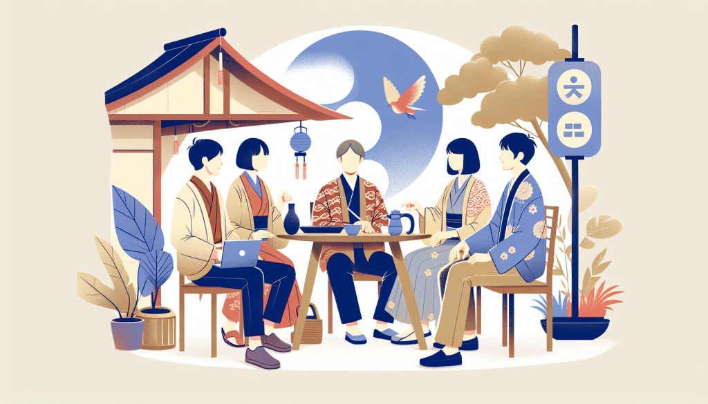 Illustration of different MBTI personality types interacting