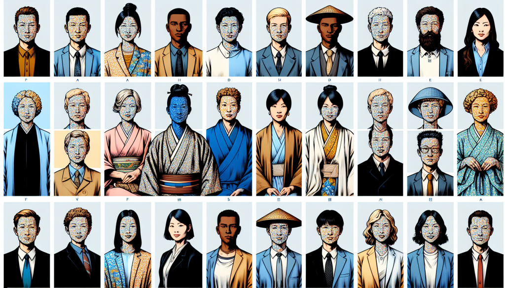 Illustration of different MBTI personality types in a group setting