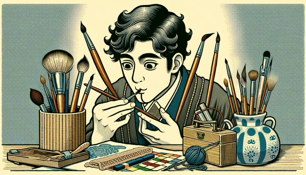 Person engaging in a new hobby