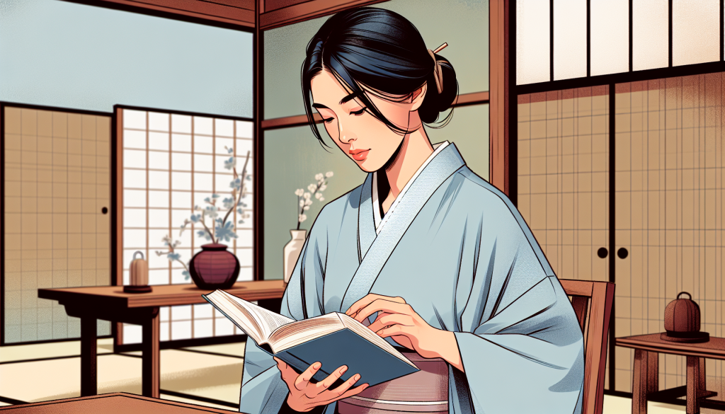 Someone reading a book for self-improvement