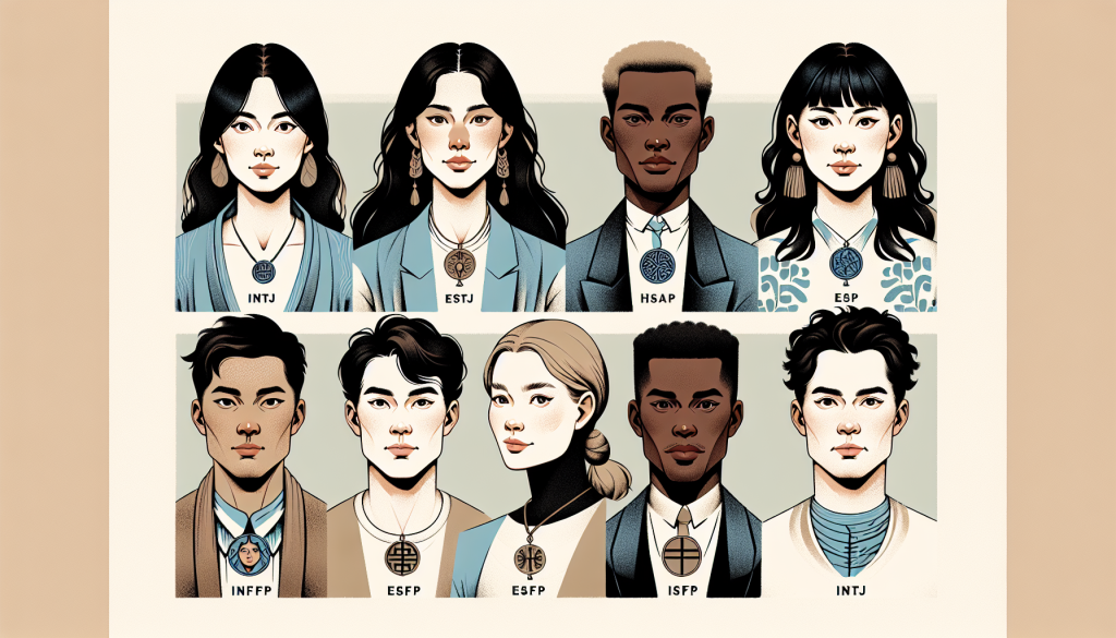 A group of diverse people representing different MBTI types