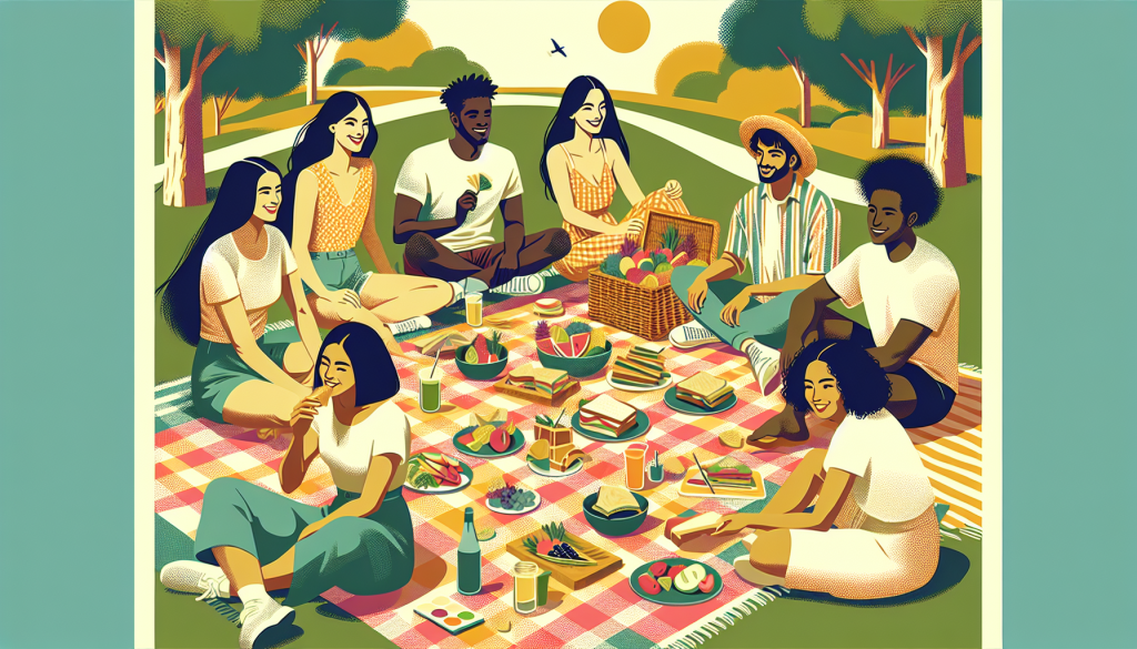 A group of friends enjoying a picnic