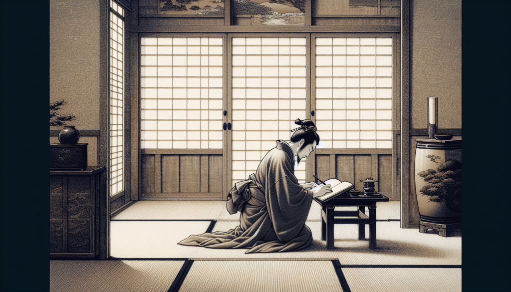 A person writing in a journal