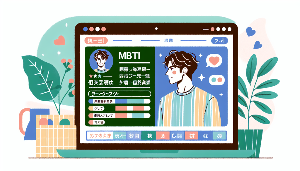 An online dating profile showing MBTI personality type