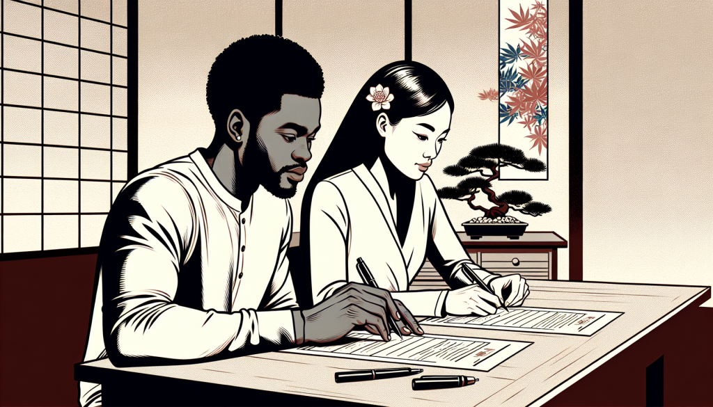 A couple taking a personality test