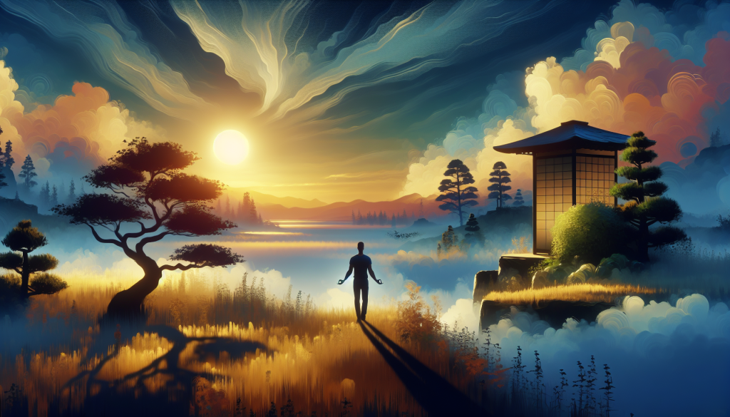 A person finding peace