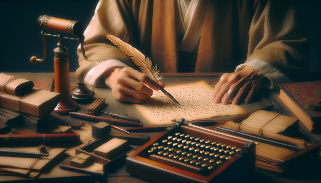a person writing a love letter