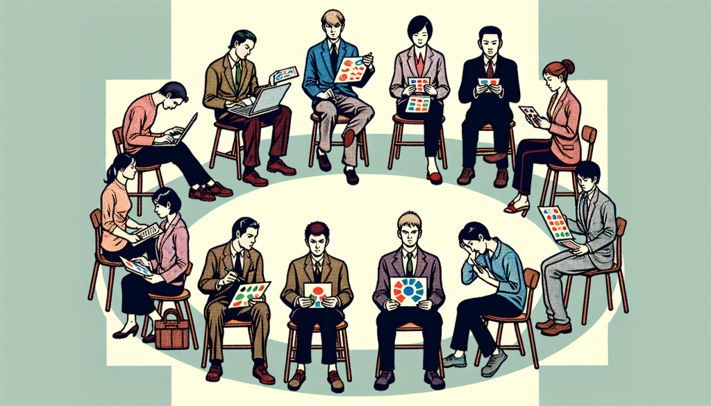 Illustration of different MBTI types interacting