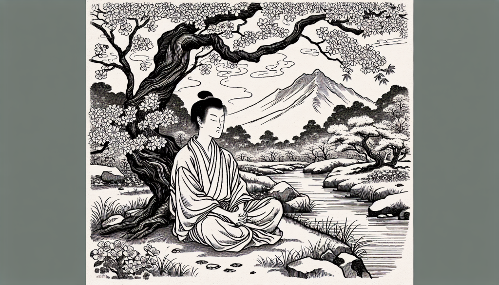 A comforting image of a person sitting in nature