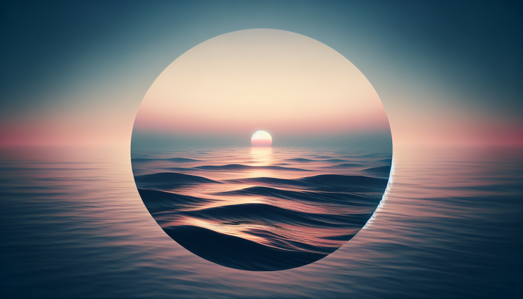 A comforting scene of a sunset over a calm ocean